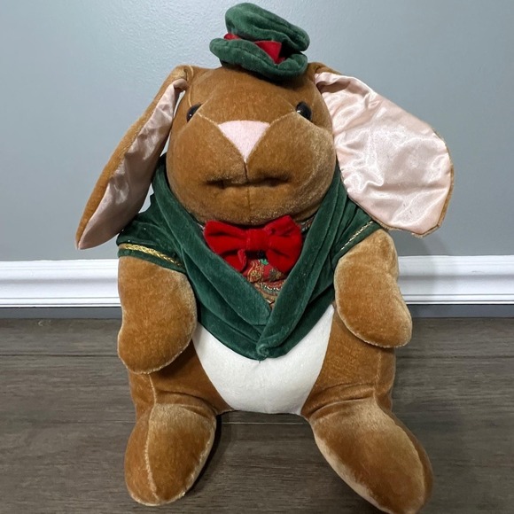 Toys R Us Other - Vintage 1985 Toys R Us Velveteen Rabbit Plush Christmas Bunny Stuffed Animal Toy
